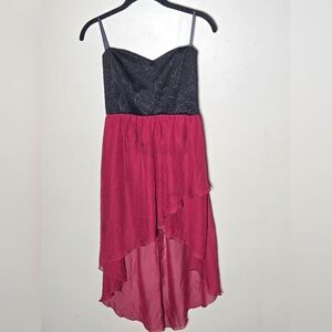 Vintage Y2K Deb Strapless Whimsygoth Soft Grunge Hi-Lo Dress, Small